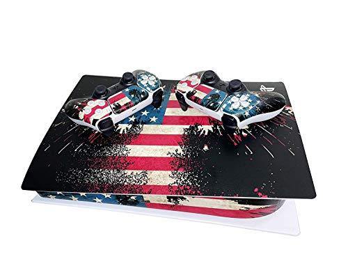 YK MALL PS5 Console PS5 Stickers Vinyl America Flag Skin Pattern Decals Skin Sticker - JOY2ESpree