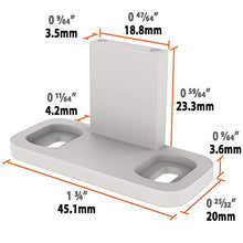 
                        
                          Load image into Gallery viewer, Sliding Closet Door Guides - White Barn Door Floor Guides (4 Pack) by Island Hardware
                        
                      