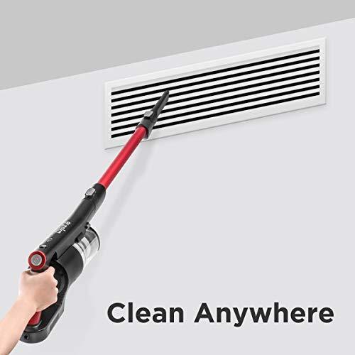 EUREKA Cordless Vacuum Cleaner, Hight Efficiency for All Carpet and Hardwood Floor LED Headlights, Convenient Stick and Handheld Vac, Basic Red - JOY2ESpree