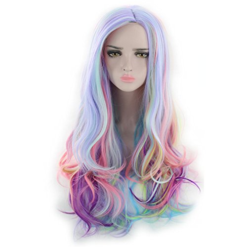 Wavy Gradient Spring Bouquet Cosplay Wig for Women Hair Style