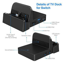 
                        
                          Cargar imagen en el visor de la galería, Dock for Nintendo Switch, Switch Charging Dock 4K HDMI TV Adapter Switch Docking Station Charger - JOY2ESpree
                        
                      