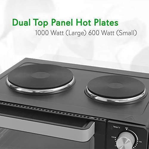 NutriChef Kitchen Convection Electric Countertop Rotisserie Toaster Oven Cooker with Food Warming Hot Plates, 30+ Quart (AZPKRTO28) - JOY2ESpree