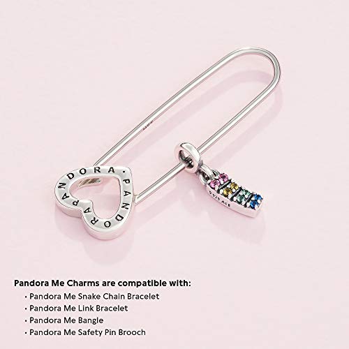 Pandora Jewelry Rainbow Dangle Green, Cerise, Blue, and Yellow Crystal Charm in Sterling Silver - JOY2ESpree