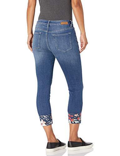 Jag Jeans Women's Petite Carter Girlfriend Jean W/Floral Cuff