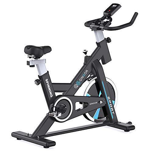 Exercise Bike Stationary Indoor Cycling Bikes - 35 lbs Flywheel Belt Drive Bicycle with LCD Monitor, IPad Mount, Comfortable Seat Cushion - JOY2ESpree