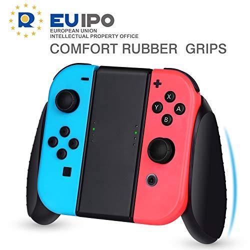 HEYSTOP Grip Compatible with Nintendo Switch Grip 3 Pack Wear Resistant Game Switch Controller Handle Case Kit for Nintendo Switch Joy Con, Black - JOY2ESpree