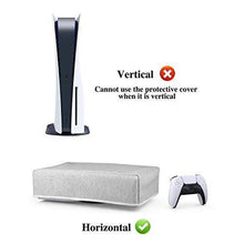 
                        
                          Load image into Gallery viewer, PS5 Console Dust Cover Horizontal Custom Designed for Playstation 5 Console Thick Cotton Precision Cut Easy Access Cable Port(Horizontal Position) - JOY2ESpree
                        
                      