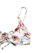 
                        
                          画像をギャラリービューアに読み込む, CUPSHE Women's Reversible Lace Up Bikini Sets Floral and Striped
                        
                      