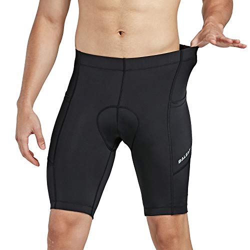 BALEAF Men's Bike Shorts Padded Cycling Bicycle Road Bike Tights Biker Pockets UPF 50+