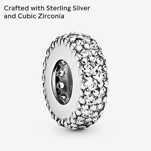 Pandora Jewelry Clear Sparkle Spacer Cubic Zirconia Charm in Sterling Silver - JOY2ESpree
