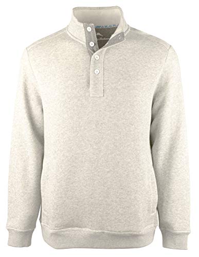 Tommy Bahama Via Norte Button Mock Grey Heather LG