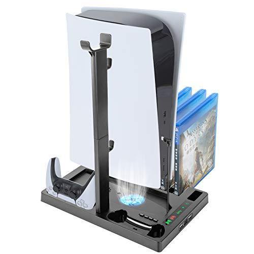 WiseZen PS5 Vertical Stand, Cooling Fan for PS5 & PS5 Digital Edition Console - JOY2ESpree