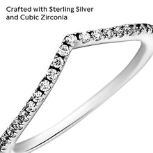 
                        
                          Load image into Gallery viewer, Pandora Jewelry Sparkling Wishbone Cubic Zirconia Ring in Sterling Silver - JOY2ESpree
                        
                      