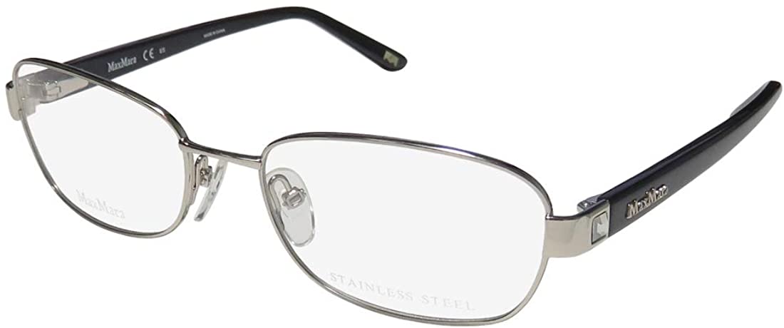 Max Mara 1130 Womens Oval Crystals Spring Hinges Designer Beautiful Eyeglasses/Eyeglass Frame