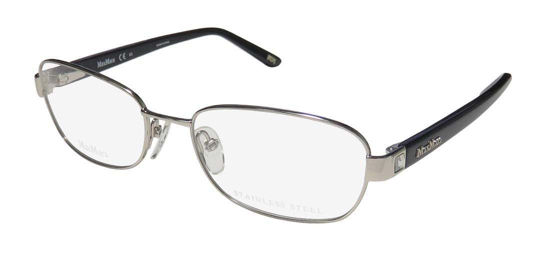Max Mara 1130 Womens Oval Crystals Spring Hinges Designer Beautiful Eyeglasses/Eyeglass Frame