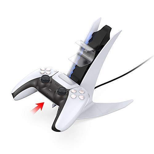 PS5 Controller Charging Dock, PS5 Charger for Dual Sense Controllers, PS5 Controller Charger Station - JOY2ESpree