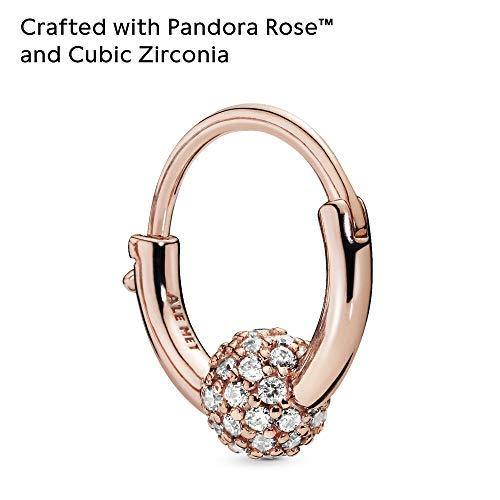 Pandora Jewelry Pave Bead Hoop Cubic Zirconia Earrings in Pandora Rose - JOY2ESpree