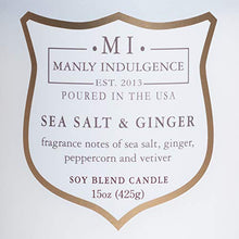 
                        
                          Load image into Gallery viewer, Manly Indulgence Sea Salt &amp; Ginger Scented Jar Candle, 15 Oz, White
                        
                      