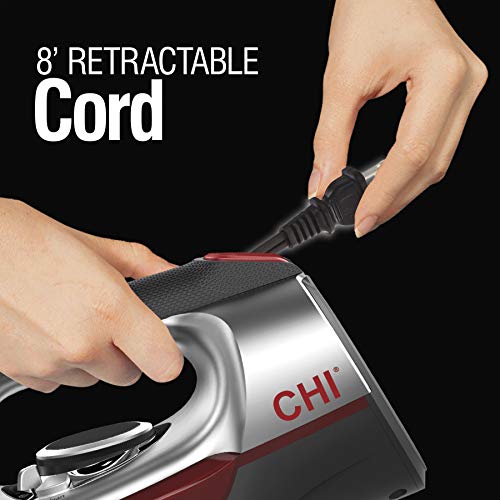 CHI Steam Iron for Clothes with Titanium Infused Ceramic Soleplate, 1700 Watts