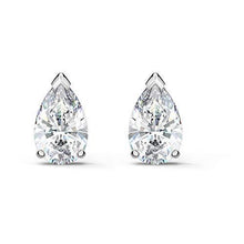 
                        
                          Load image into Gallery viewer, Swarovski Attract Pear Stud Pierced Earrings Silver One Size - JOY2ESpree
                        
                      