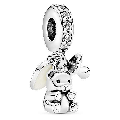 Pandora Jewelry Baby Teddy Bear Dangle Cubic Zirconia Charm in Sterling Silver - JOY2ESpree
