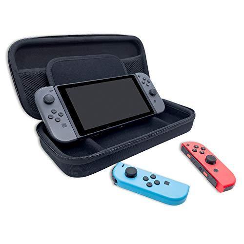 innotte Portable Carrying Case for Nintendo Switch, Travel Carry Case Storage, Built-in Stand, Strong Protective Carry Case with Handle, Black - JOY2ESpree