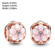 
                        
                          Load image into Gallery viewer, Pandora Jewelry Openwork Pink Magnolia Bloom Crystals Charm in Pandora Rose - JOY2ESpree
                        
                      
