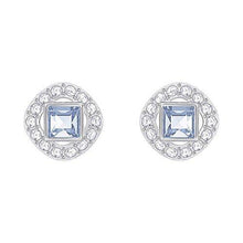 
                        
                          Muat gambar ke penampil Galeri, Swarovski Crystal Blue Angelic Square Rhodium-Plated Earrings - JOY2ESpree
                        
                      