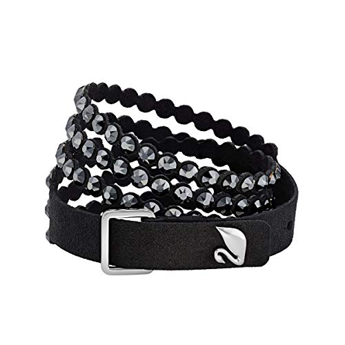 SWAROVSKI Women's Leather Look Crystal Power Bracelet Collection - JOY2ESpree