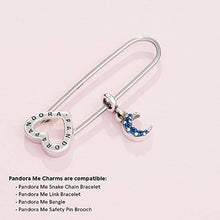 
                        
                          Muat gambar ke penampil Galeri, Pandora Jewelry Crescent Moon Dangle True Blue Crystal Charm in Sterling Silver - JOY2ESpree
                        
                      
