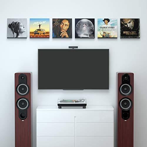 NIUBEE Black Vinyl Record Shelf Wall Mount 6 Pack - JOY2ESpree