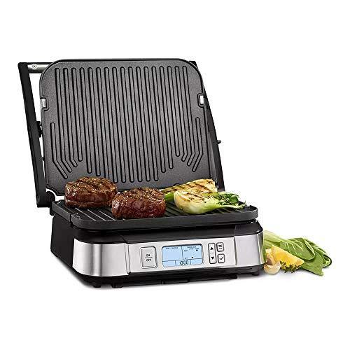 Cuisinart GR-6S Contact Smoke-Less Mode Griddler, 11.5"(L) x 10.5"(W) x 7.0"(H), Silver - JOY2ESpree