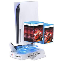 
                        
                          Load image into Gallery viewer, Vertical Charging Stand for PS5 Controllers with Cooling Fan - JOY2ESpree
                        
                      