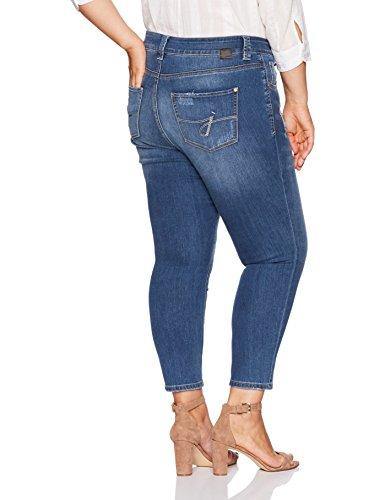 Jag Jeans Women's Plus Size Mera Skinny Ankle Jean in Platinum Denim