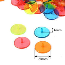 
                        
                          Load image into Gallery viewer, sansheng 200 PCS Plastic Circular Transparent Golf Position Mark and Baseball Position Mark/Position Markers for Upright bass (Random Colors) - JOY2ESpree
                        
                      