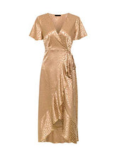 
                        
                          Load image into Gallery viewer, Miessial Women's Summer Chiffon V Neck Ruffle Maxi Dress Polka Dot Long Beach Wrap Dress
                        
                      