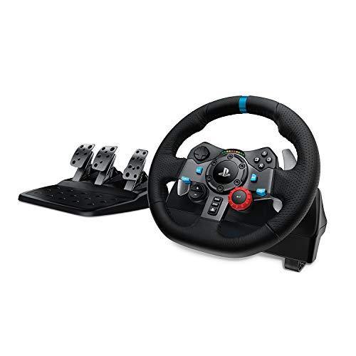 Logitech Dual-Motor Feedback Driving Force G29 Gaming Racing Wheel with Responsive Pedals for PlayStation 5, PlayStation 4 and PlayStation 3 - Black - JOY2ESpree