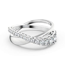 
                        
                          Load image into Gallery viewer, SWAROVSKI Women's Twist Ring Collection, Rhodium Finish, Clear Crystals - JOY2ESpree
                        
                      
