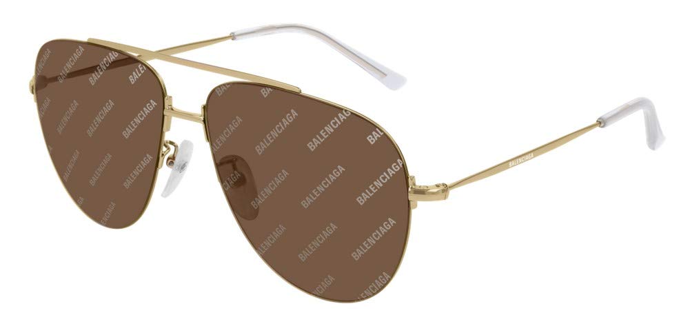 Balenciaga BB0013S Sunglasses 005 Gold/Brown Mirror Lens 59 mm