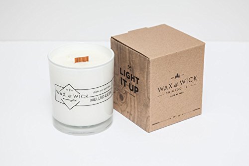 Scented Soy Candle: 100% Pure Soy Wax with Wood Double Wick