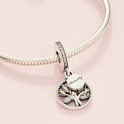 Pandora Jewelry Sparkling Family Tree Dangle Cubic Zirconia Charm in Sterling Silver and 14K Yellow Gold - JOY2ESpree