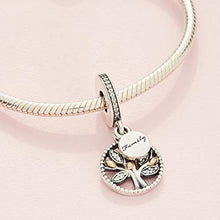 
                        
                          Load image into Gallery viewer, Pandora Jewelry Sparkling Family Tree Dangle Cubic Zirconia Charm in Sterling Silver and 14K Yellow Gold - JOY2ESpree
                        
                      