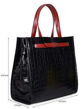 
                        
                          Load image into Gallery viewer, Antonio Valeria Emma Croco Print Leather Tote Bag For Women - JOY2ESpree
                        
                      
