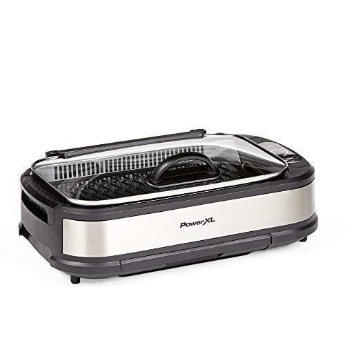PowerXL Smokeless Grill with Tempered Glass Lid with Interchanable Griddle Plate - JOY2ESpree