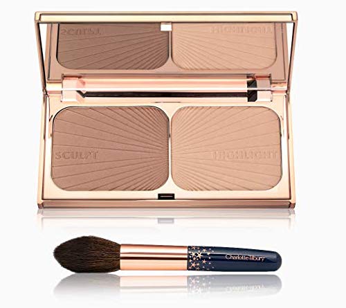 CHARLOTTE TILBURY LIMITED EDITION FILMSTAR BRONZE & GLOW SET HIGHLIGHTER & BRUSH KIT