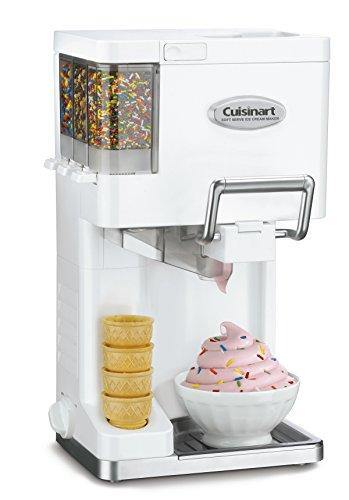 Cuisinart ICE-45P1 Mix Serve 1.5-Quart Soft Service Ice Cream Maker, White - JOY2ESpree