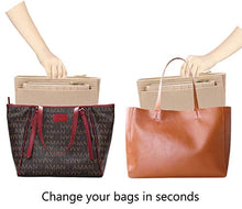 
                        
                          画像をギャラリービューアに読み込む, APSOONSELL Felt Purse Organizer Insert with Card Case, Tote Handbag Organizer Bag Insert with Zipper
                        
                      