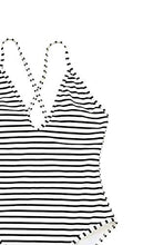 
                        
                          將圖片載入圖庫檢視器 CUPSHE Women's One Piece Swimsuit Striped Scoop Neck Cross Back Beach Swimwear Bathing Suits
                        
                      