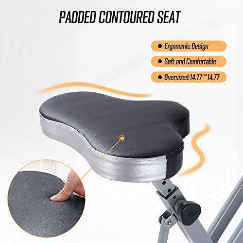 BCAN Folding Exercise Bike-Stationary Bike Foldable with Magnetic Resistance,Pulse Monitor and Comfortable Seat - JOY2ESpree