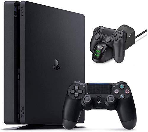 2020 Playstation 4 PS4 1TB Slim Gaming Console w/ Ghost Manta Fast Charging Station Dock - JOY2ESpree